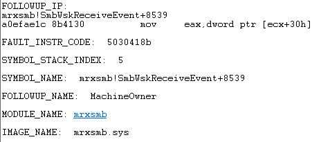 SMBv3 Null Pointer Dereference vulnerability (CVE-2018-0833)