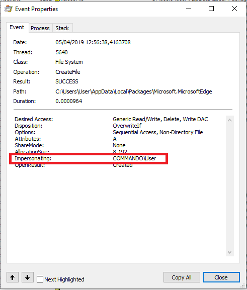 DACL Permissions Overwrite Privilege Escalation (CVE-2019-0841)